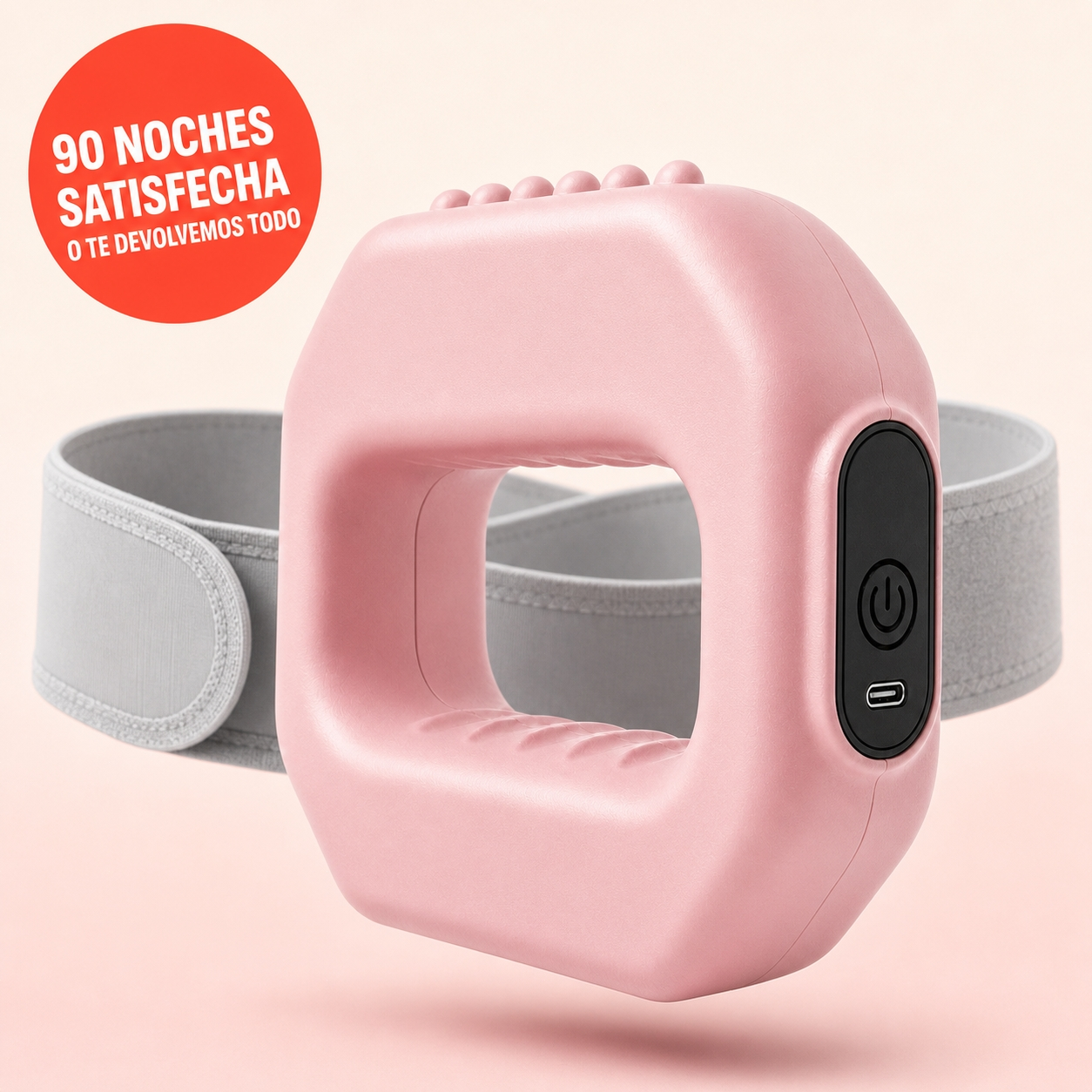 Aro Pletusa rosa con su correa gris — 90 noches de garantía